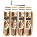 A Set of 4PCS Single Individual Bridge w/ Screws for 4 String Electric Bass Guitar Accessories Gold