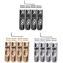A Set of 4PCS Single Individual Bridge w/ Screws for 4 String Electric Bass Guitar Accessories Gold