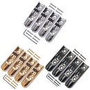 A Set of 4PCS Single Individual Bridge w/ Screws for 4 String Electric Bass Guitar Accessories Gold