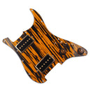 3PLY Electric Guitar Prewired Loaded Pickguard w/ Back Cover for ST Guitar Brown