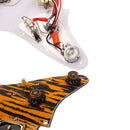 3PLY Electric Guitar Prewired Loaded Pickguard w/ Back Cover for ST Guitar Brown