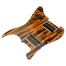 3PLY Electric Guitar Prewired Loaded Pickguard w/ Back Cover for ST Guitar Brown