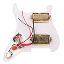 3PLY Electric Guitar Prewired Loaded Pickguard w/ Back Cover for ST Guitar Brown