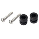 One Pair Metal Electric Acoustic Guitar Bass Strap Locks Straplocks Buttons Black