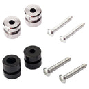 One Pair Metal Electric Acoustic Guitar Bass Strap Locks Straplocks Buttons Black