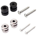 One Pair Metal Electric Acoustic Guitar Bass Strap Locks Straplocks Buttons Black