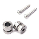 2Pcs Metal Straplocks Electric Acoustic Guitar Bass Ukulele Mandolin Strap Locks Pegs Button DIY Silver