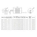 3100KV Slot Waterproof Brushless Motor Shaft 3.175mm 4Pole for 1/12 1/14 RC Buggy