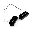 2 Pieces 4-String Noiseless Open Style Pickup for Precision Bass Guitar Replacement Parts Black