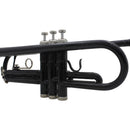Bb Brass Trumpet Black w/ Mouthpiece Cleaning Cloth Brush Gloves Case Strap