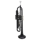 Bb Brass Trumpet Black w/ Mouthpiece Cleaning Cloth Brush Gloves Case Strap