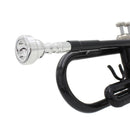 Bb Brass Trumpet Black w/ Mouthpiece Cleaning Cloth Brush Gloves Case Strap