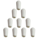 White Plastic 3 Way Toggle Switches Knobs Tip Buttons for ST SQ Electric Guitar
