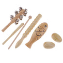 Kid Percussion Rhythm Fish Tone Block Sand Shakers Eggs Baby Musical Toys