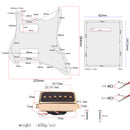 11 Hole Prewired Guitar Pickguard and 1 Ply Back Plate Set for Electric Guitar Replacement