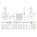 Waterproof 3665 3100KVV Brushless Motor + 60A ESC Set for 1/10 RC Car Truck Model Vehicle Parts