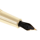 Portable Metal Fountain Pen with Fine Nib for Christmas Birthday Business Gift Collection Black 14cm