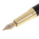 Portable Metal Fountain Pen with Fine Nib for Christmas Birthday Business Gift Collection Black 14cm