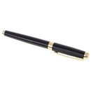 Portable Metal Fountain Pen with Fine Nib for Christmas Birthday Business Gift Collection Black 14cm