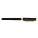Portable Metal Fountain Pen with Fine Nib for Christmas Birthday Business Gift Collection Black 14cm
