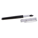 Portable Finest Metal Fountain Pen Bamboo Style Cap Smooth Writing Travel Parts Decoration 5.35 x 0.51inch