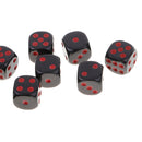 10pcs Standard Plastic 16mm Game Dice Die Toy for Dungeons &Dragons RPG Board Games Adult Party Pub Bar Red Black