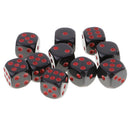 10pcs Standard Plastic 16mm Game Dice Die Toy for Dungeons &Dragons RPG Board Games Adult Party Pub Bar Red Black