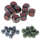 10pcs Standard Plastic 16mm Game Dice Die Toy for Dungeons &Dragons RPG Board Games Adult Party Pub Bar Red Black