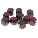 10pcs Standard Plastic 16mm Game Dice Die Toy for Dungeons &Dragons RPG Board Games Adult Party Pub Bar Red Black