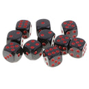 10pcs Standard Plastic 16mm Game Dice Die Toy for Dungeons &Dragons RPG Board Games Adult Party Pub Bar Red Black