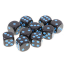 10pcs Standard Plastic 16mm Game Dice Die Toy for Dungeons &Dragons RPG Board Games Adult Party Pub Bar Blue Black