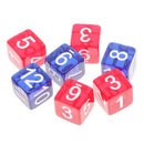 10pcs D6 Dice Six Sided Transparent Square Numerals 1-12 Dices for D&D RPG MTG