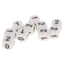 10Pcs 0 1 2 Numerals 16mm Dices Set for Dice or Math Games Party Pub Bar Toy