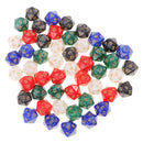 50 Pcs Polyhedral D20 Dice Set with Bag for Dungeons and Dragons RPG MTG Board Games