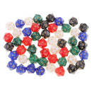 50 Pcs Polyhedral D20 Dice Set with Bag for Dungeons and Dragons RPG MTG Board Games