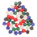50 Pcs Polyhedral D20 Dice Set with Bag for Dungeons and Dragons RPG MTG Board Games