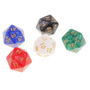 50 Pcs Polyhedral D20 Dice Set with Bag for Dungeons and Dragons RPG MTG Board Games
