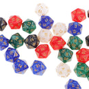50 Pcs Polyhedral D20 Dice Set with Bag for Dungeons and Dragons RPG MTG Board Games