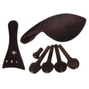 DIY 4/4 Violin Accs Chinrest +Tailpiece+Tuning Peg Tuner +Endpins Wenge Wood