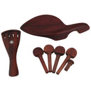 4 Set 4/4 Violin Parts Tailpiece+Chinrest+Endpins+Tuning Peg Rose Wood Accs
