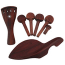 4 Set 4/4 Violin Parts Tailpiece+Chinrest+Endpins+Tuning Peg Rose Wood Accs