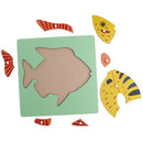 Montessori Zoology Material - 5 Wooden Knob Puzzles for Kids Educational Toys