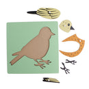 Montessori Zoology Material - 5 Wooden Knob Puzzles for Kids Educational Toys