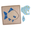 Montessori Zoology Botany Materials 8 Plywood Knob Puzzles for Toddler Early Learning Toy