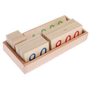 Montessori Wooden Number Cards with Box (1-1000)for kids Math Learning Small