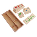 Montessori Wooden Number Cards with Box (1-1000)for kids Math Learning Small