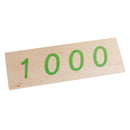 Montessori Wooden Number Cards with Box (1-1000)for kids Math Learning Small