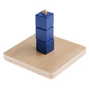 Montessori Early Learning Material-Cubes On Vertical Dowel Blocks for Kids Early Learning Toys