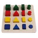 Montessori Material Geometry Blocks Matching Counting for Kids Educational Toys