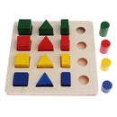 Montessori Material Geometry Blocks Matching Counting for Kids Educational Toys